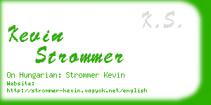 kevin strommer business card